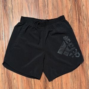 adidas Black Athletic Shorts with Elastic Waistband